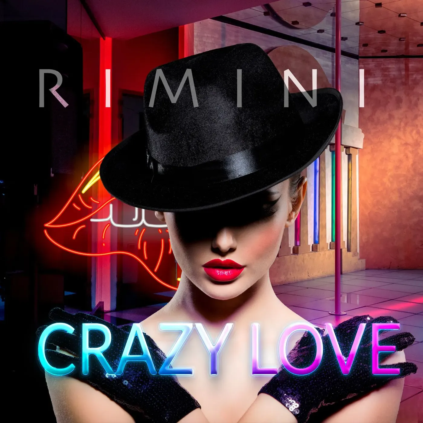 Poster Crazy Love con ragazza e cappello nero